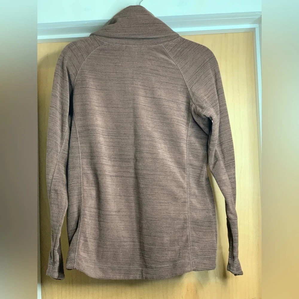 Avalanche Brown Fleece Pullover Hiking Layer - Gorpcore Outdoor Sweater. Size: M